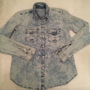 Gap acid wash denim shirt